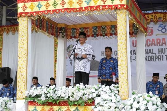 Upacara HUT Ke-53 KORPRI dan Ke-30 HGN Tahun 2024