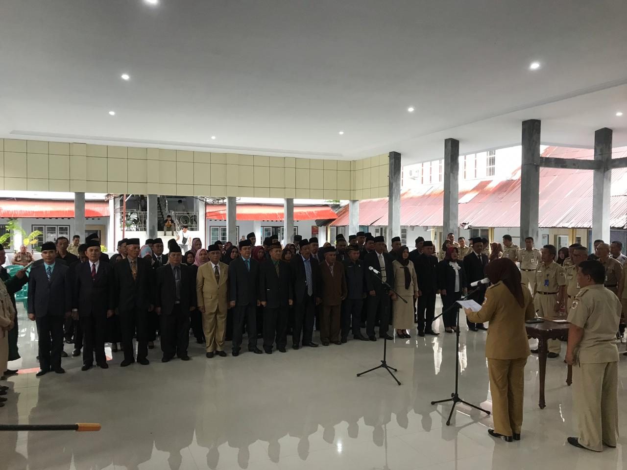 UPACARA PELANTIKAN/PENGAMBILAN SUMPAH PEJABAT STRUKTURAL DI LINGKUNGAN PEMERINTAH KOTA KOTAMOBAGU TAHUN 2019